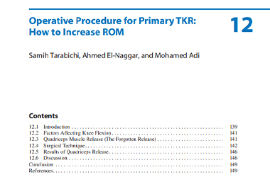 Operative Procedure for primary TKR Publication by Dr Tarabichi