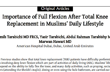 importance of full flexion Publication by Dr Tarabichi