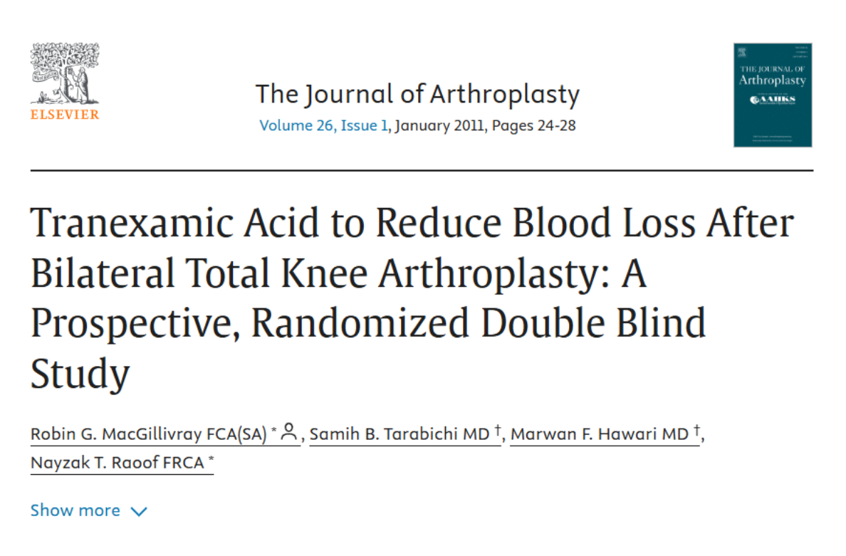 Tranexamic Acid study